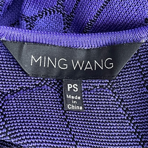 Ming Wang Ombré Abstract Knit Sheath Dress Women’s Size PS Purple Black Classy - Picture 8 of 9